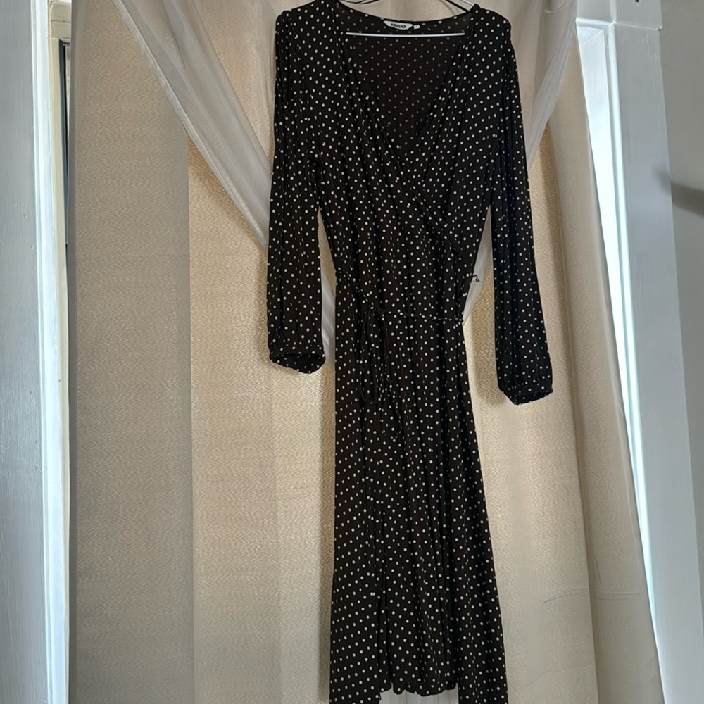 Indiska Sz L midi dress polka dots